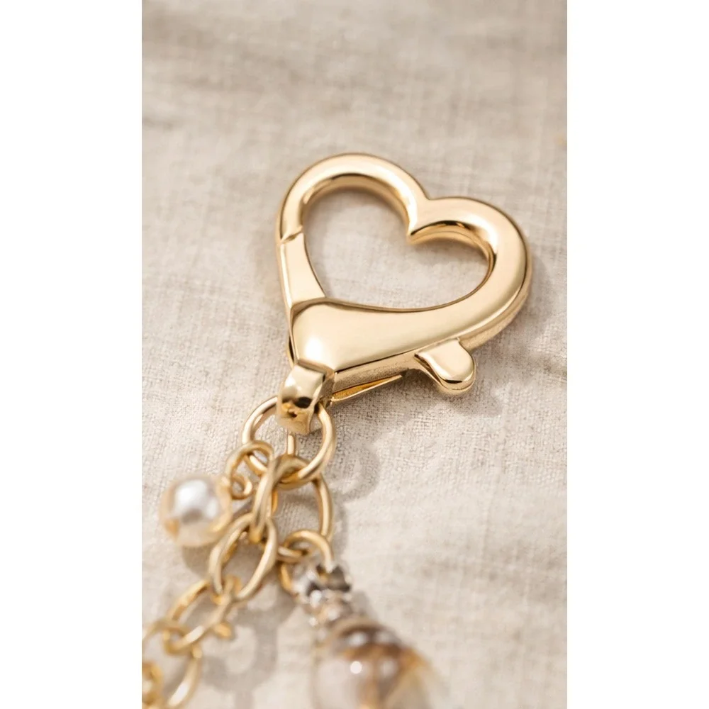 Boutique Ocean Charm‎ Keychain Blue Gold Coastal Beach NWOT